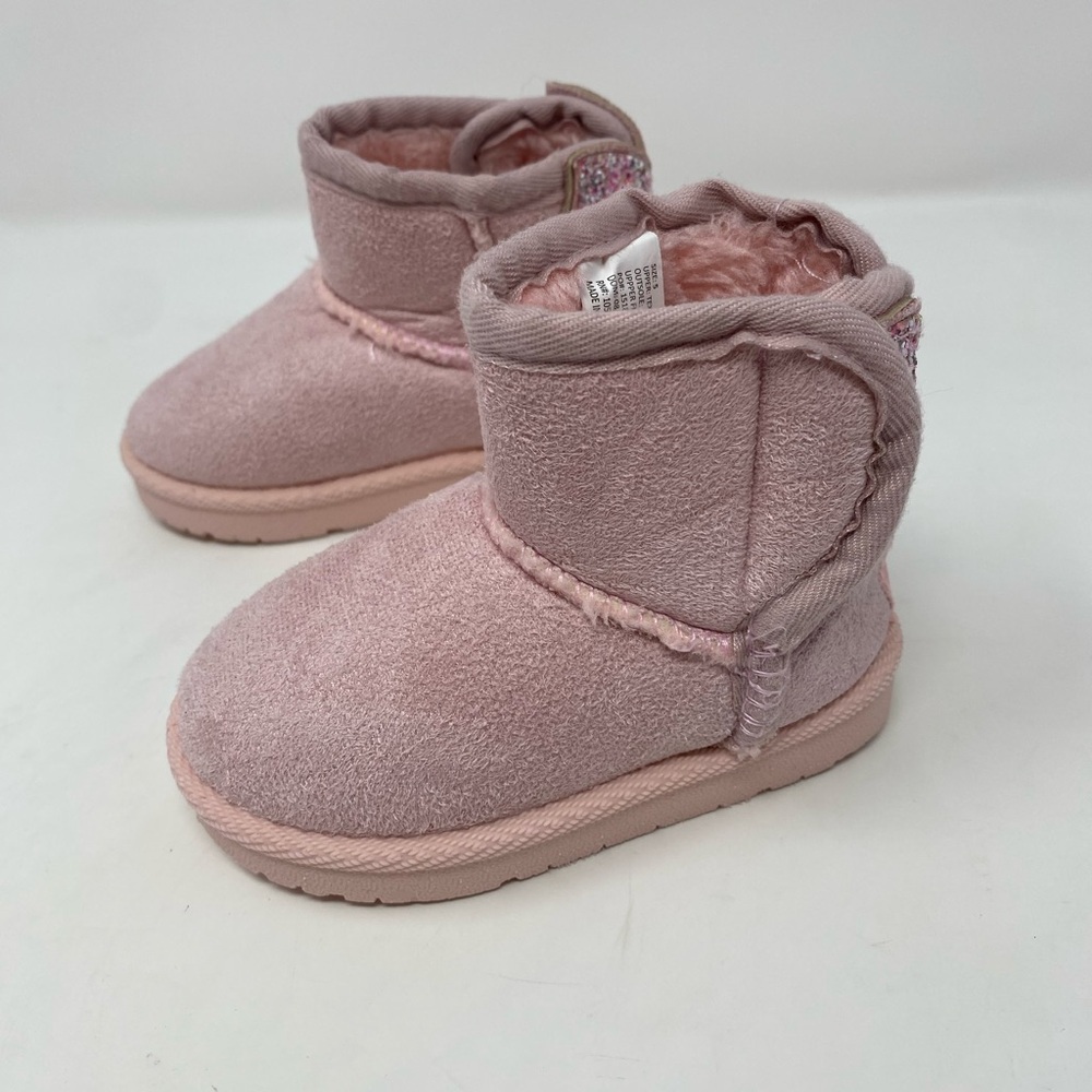 Pink Toddler Girl Lined Boots Size 5